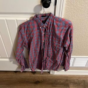 J.Crew, Heather, cotton slim, medium button down shirt gingham